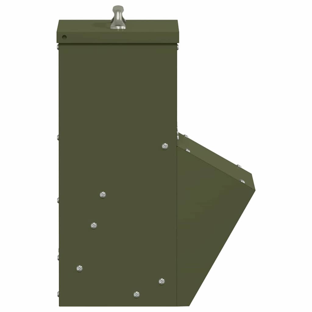 Csirke etető Olajzöld 20 x 25 x 35 cm Hidegen Hengerelt Acél - Image 5