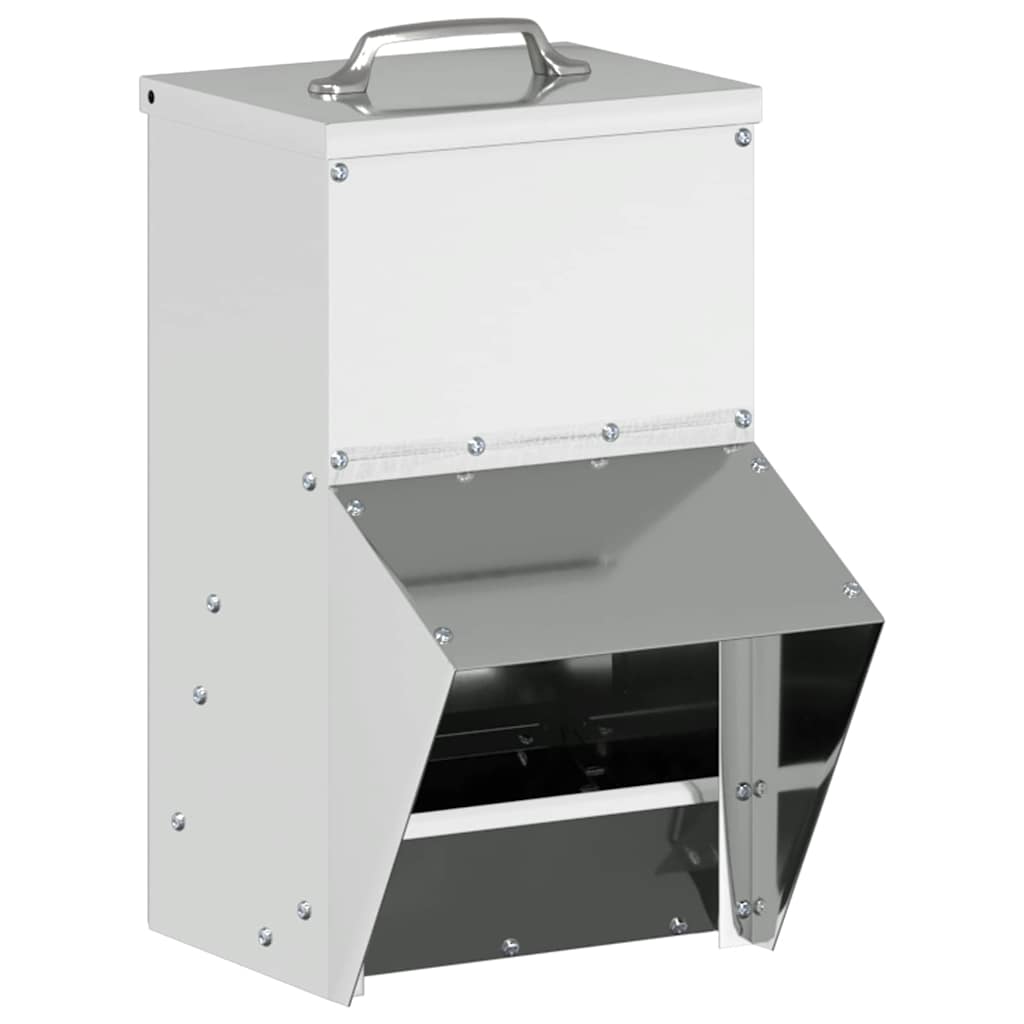 Csirke etető Ezüst 20 x 25 x 35 cm Horganyzott acél - Image 2