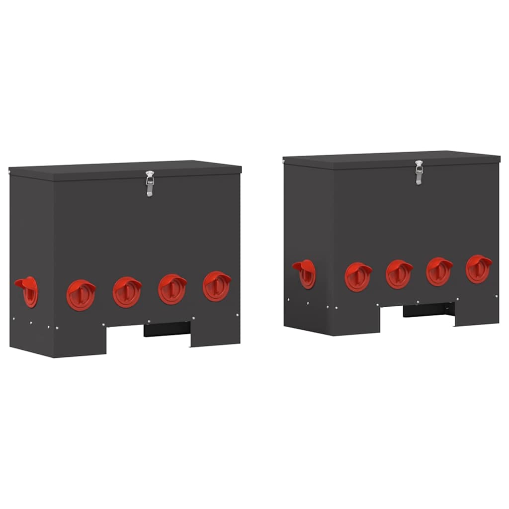 Csirke etető 2 Fekete 60,5 x 29 x 51 cm 25 kg - Image 2