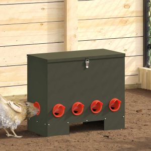 Csirke etető 2 Olajzöld 60,5 x 29 x 51 cm 25 kg
