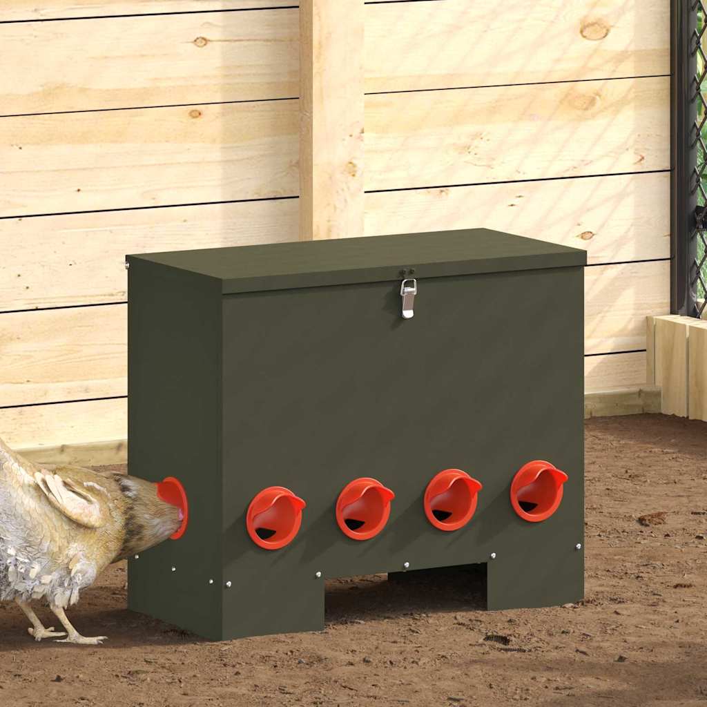 Csirke etető 2 Olajzöld 60,5 x 29 x 51 cm 25 kg