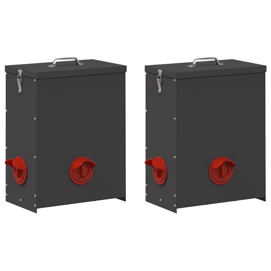 Csirke etető 2 Fekete 32,5 x 20,5 x 43 cm 25 kg - Image 2