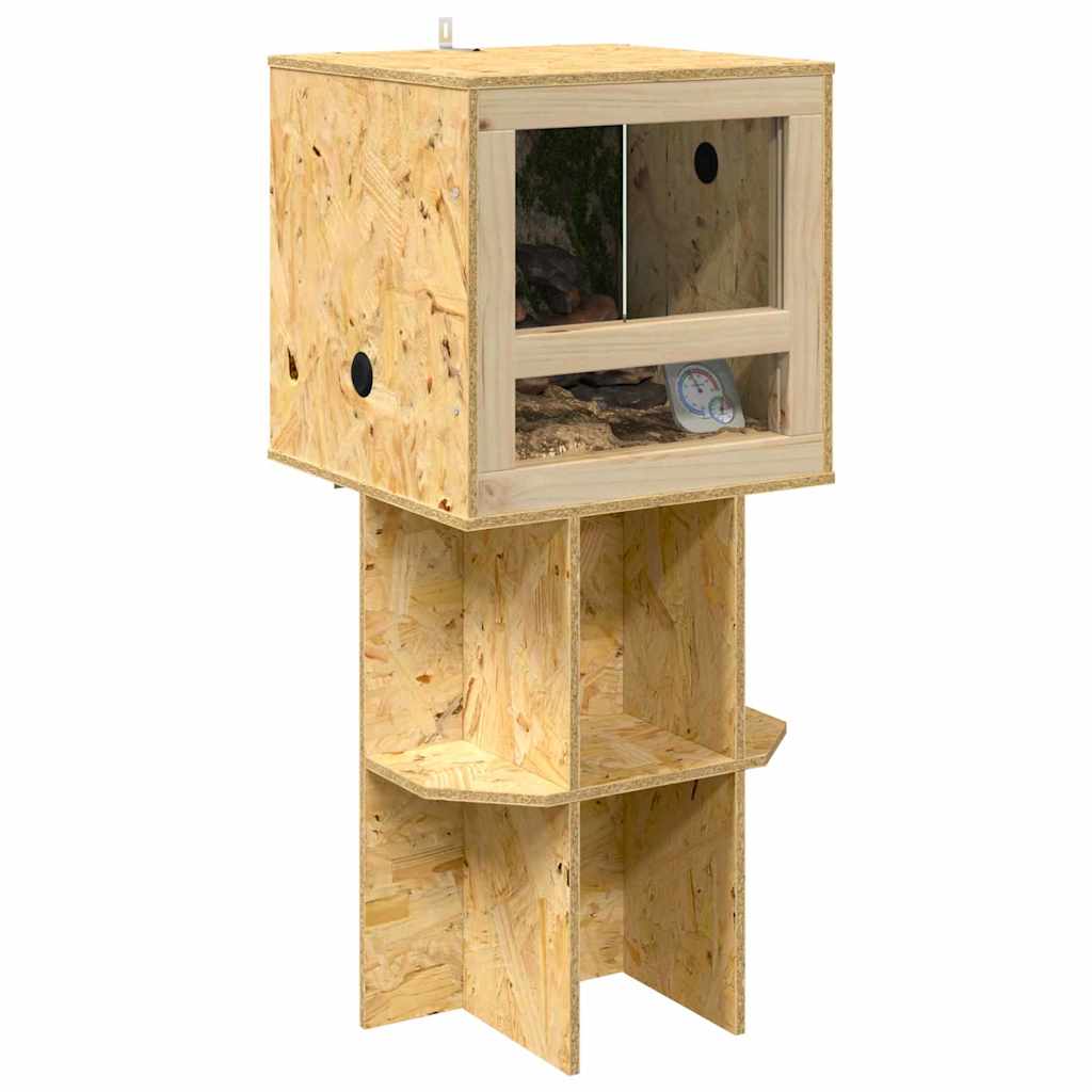 Terrárium alap polcokkal Barna 40 x 40 x 50 cm OSB - Image 3