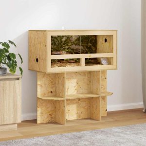 Terrárium alap polcokkal Barna 80 x 40 x 50 cm OSB