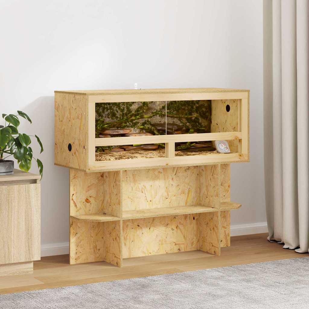 Terrárium alap polcokkal Barna 100 x 40 x 50 cm OSB