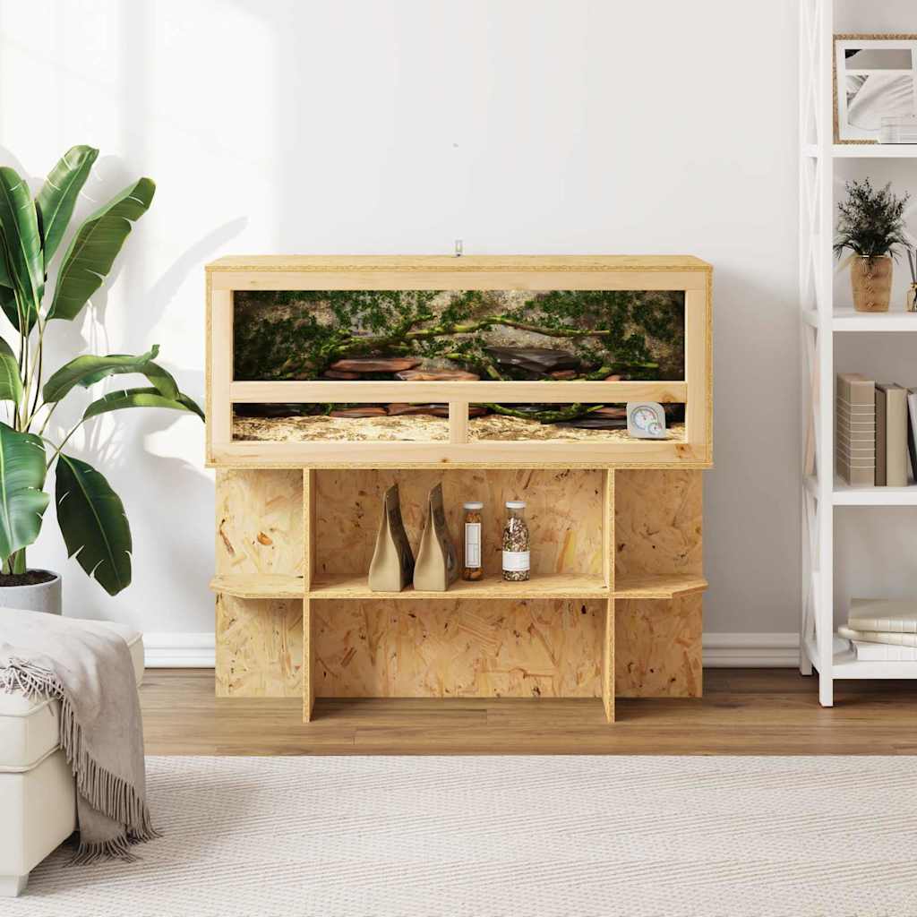 Terrárium alap polcokkal Barna 100 x 40 x 50 cm OSB - Image 4