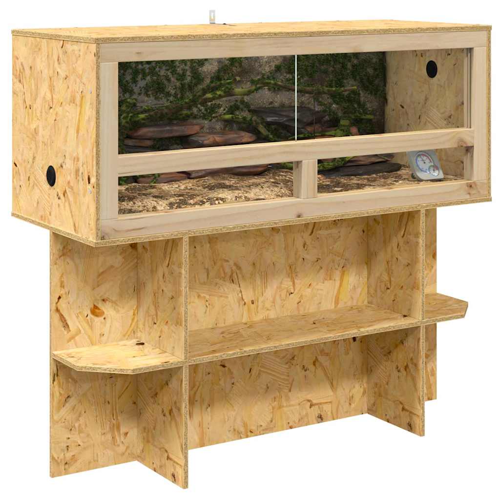 Terrárium alap polcokkal Barna 100 x 40 x 50 cm OSB - Image 3