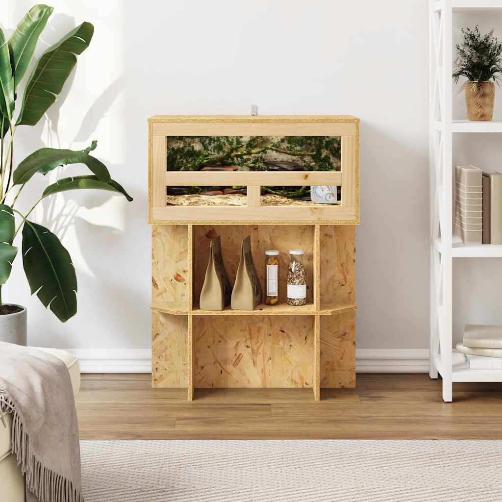 Terrárium alap polcokkal Barna 60 x 30 x 50 cm OSB - Image 4