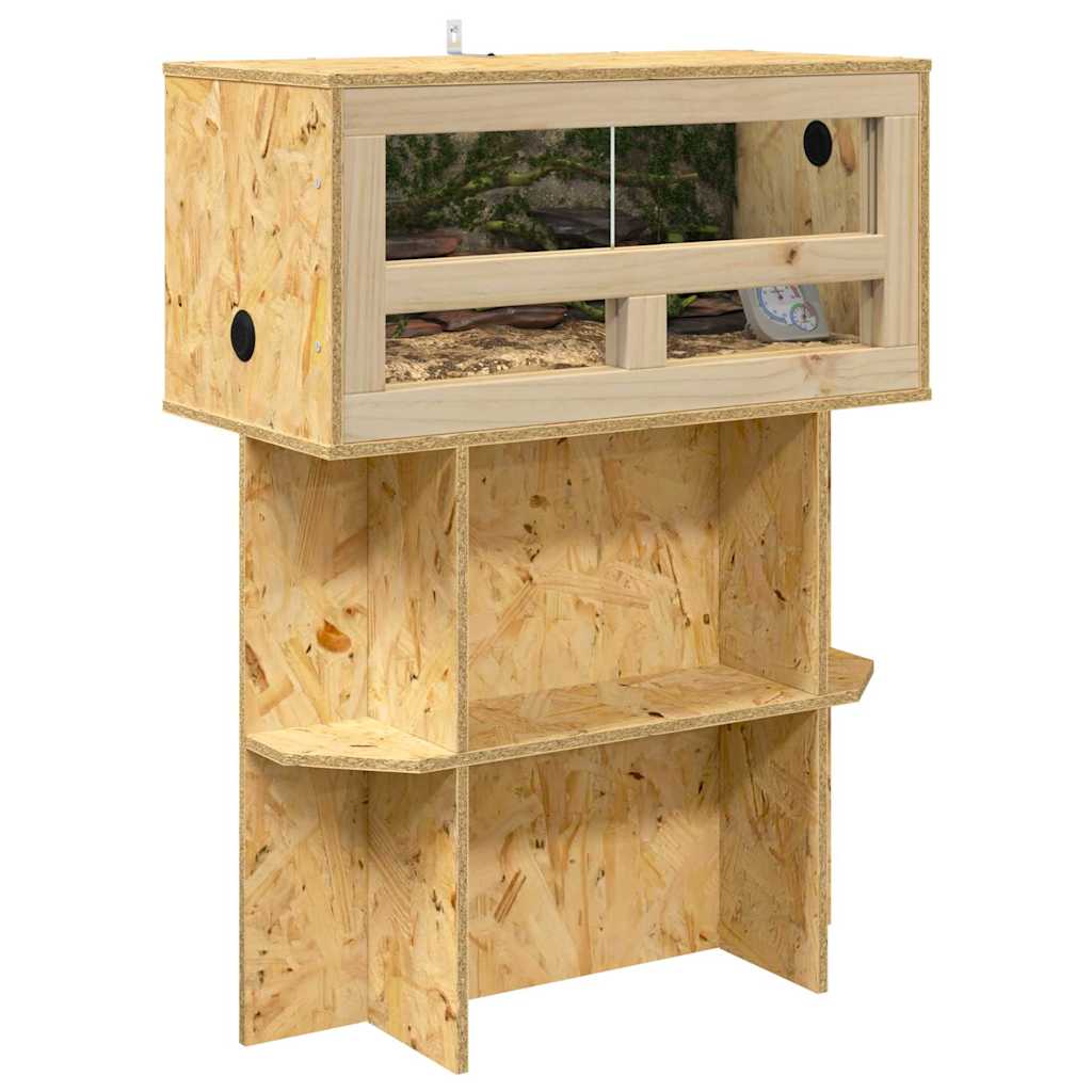 Terrárium alap polcokkal Barna 60 x 30 x 50 cm OSB - Image 3