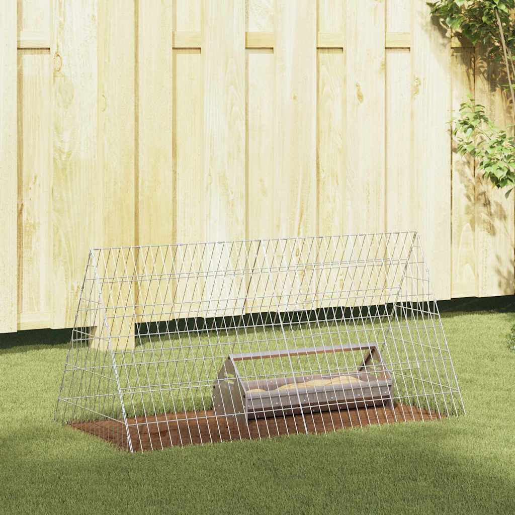 Csirkeketrec Ezüst 110 x 55 x 55 cm Horganyzott Acél