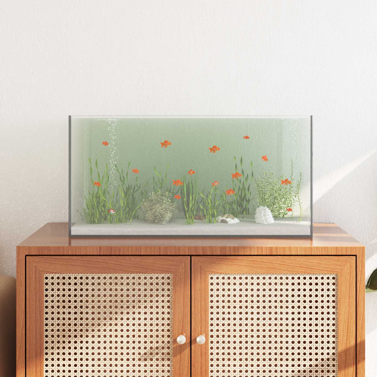 Akvárium tárolóval Átlátszó 60 x 30 x 30 cm Üveg