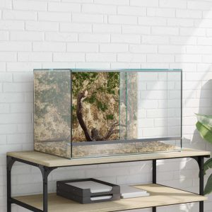 Terrárium tárolóval Átlátszó 60 x 40 x 40 cm Üveg