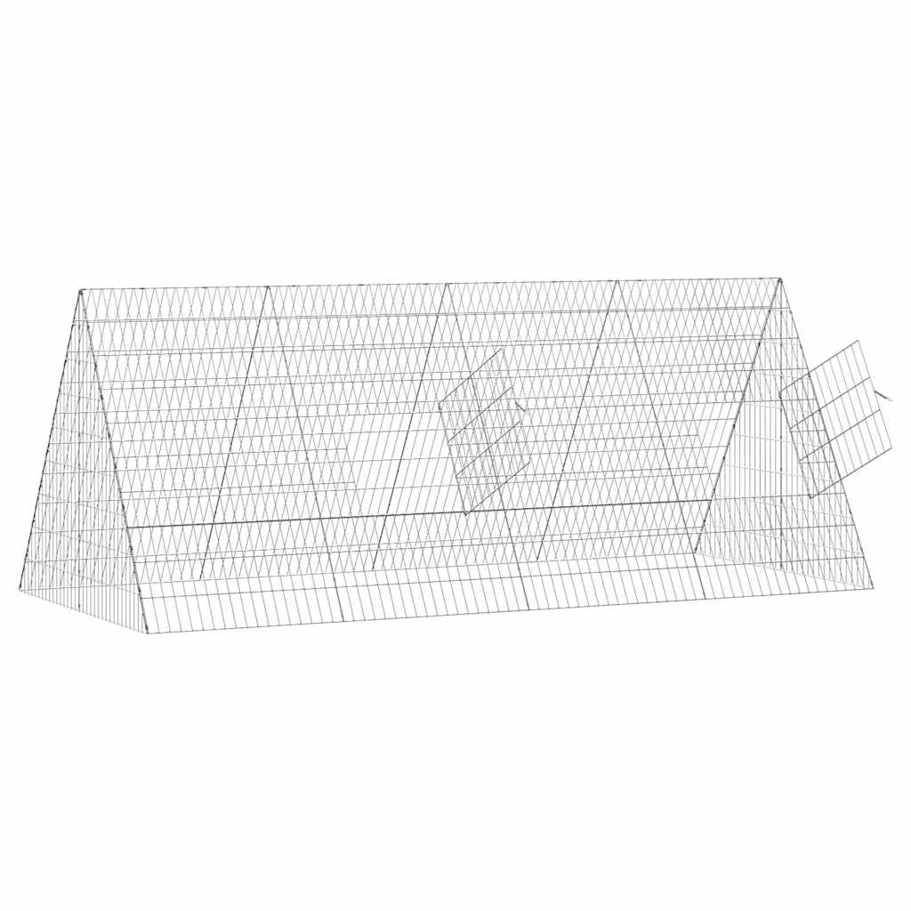 Nyúl Ketrec Ezüst 215 x 100 x 85 cm Horganyzott Acél - Image 5