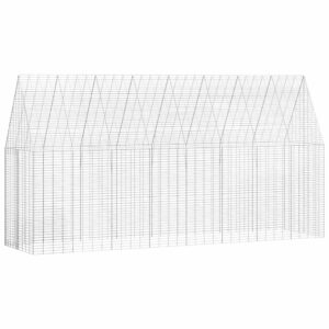 Nyúl Ketrec Ezüst 400 x 100 x 210 cm Horganyzott Acél