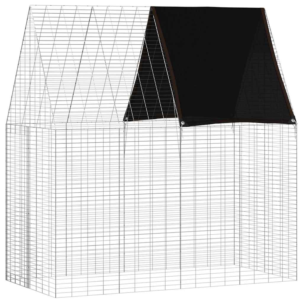 Nyúl Ketrec Ezüst 200 x 100 x 210 cm Horganyzott Acél - Image 2