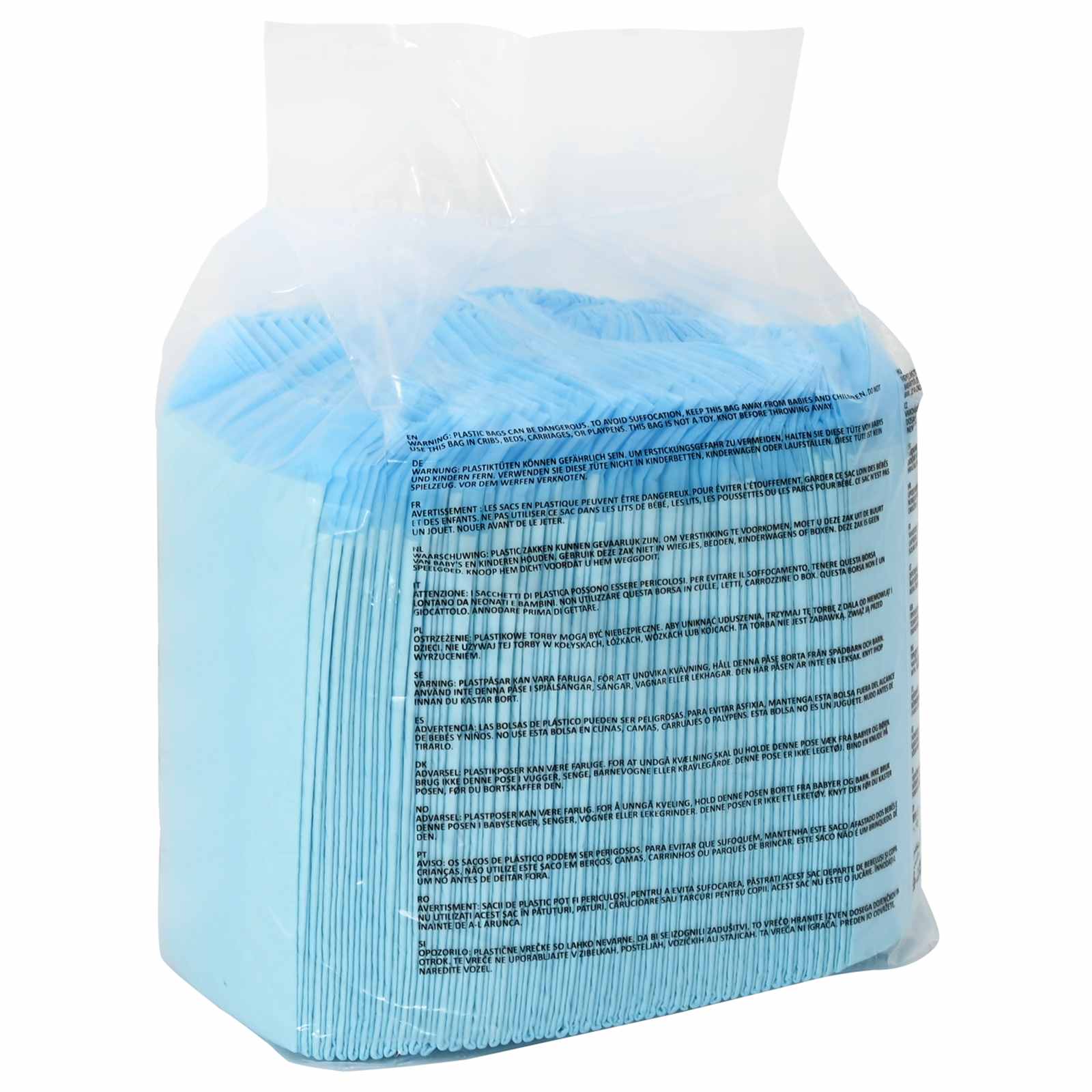 Nem szőtt szövet állat tréningpárna 100 db Kék és Fehér - Image 5