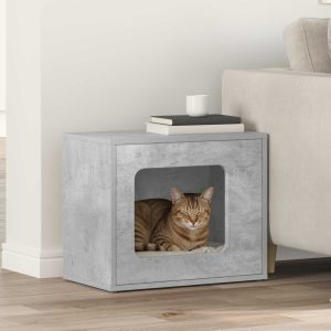 Macska Ház Betonszürke 51 x 30 x 42,5 cm Szerelt Fa