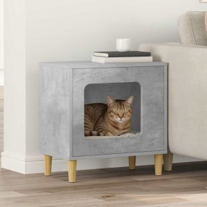 Macska Ház Betonszürke 51 x 30 x 52 cm Szerelt Fa
