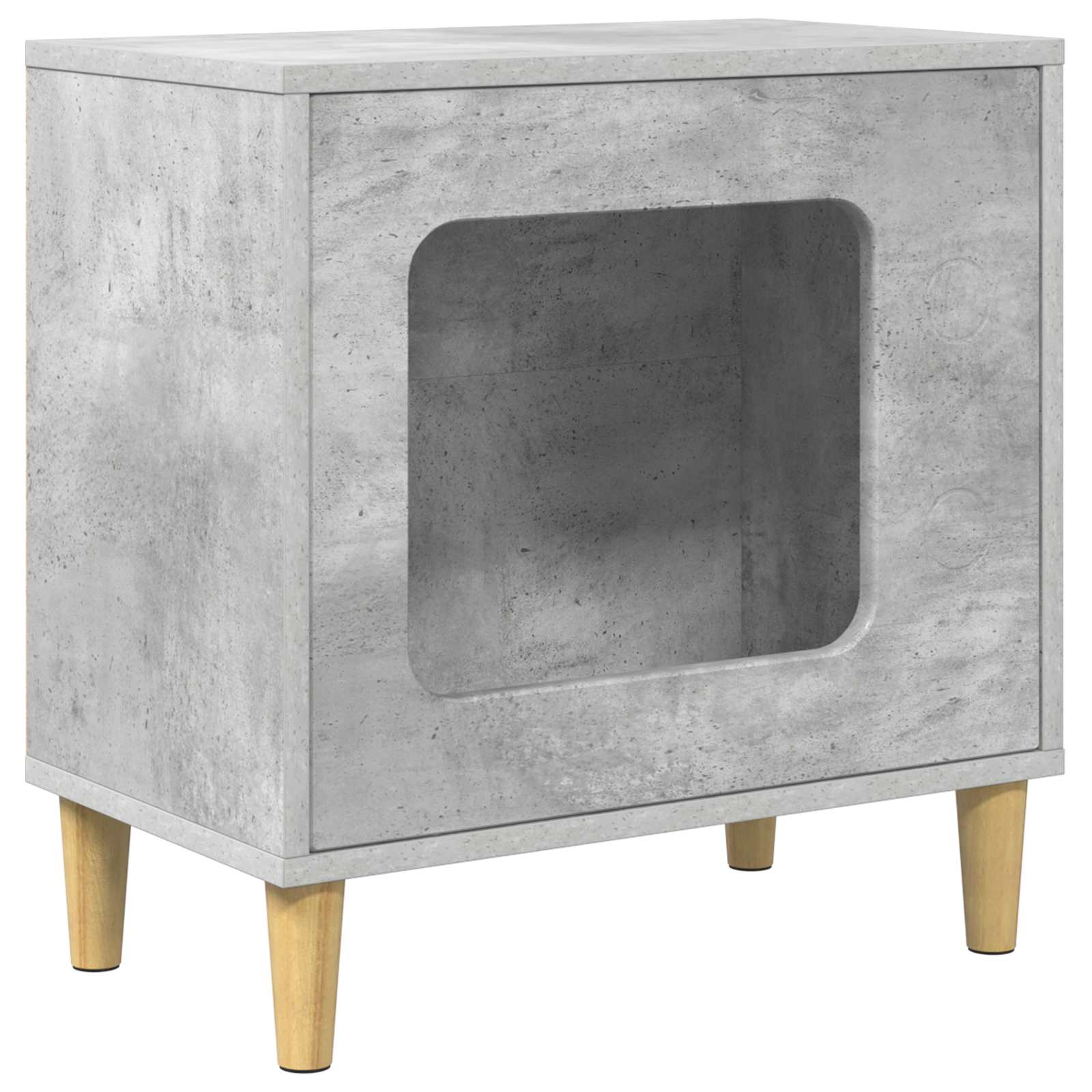 Macska Ház Betonszürke 51 x 30 x 52 cm Szerelt Fa - Image 2