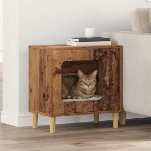 Macska Ház Antik Fa 51 x 30 x 52 cm Szerelt Fa