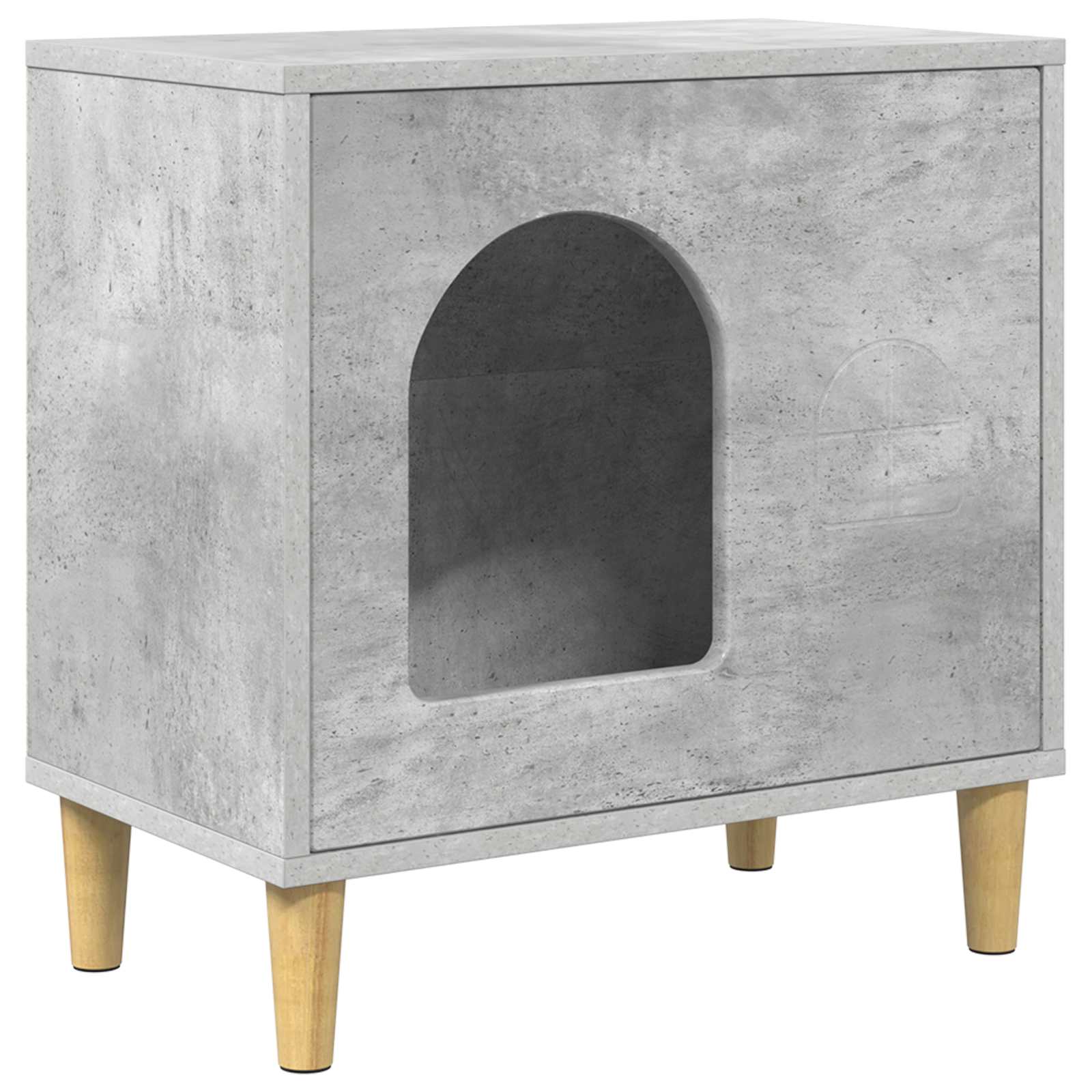 Macska Ház Betonszürke 51 x 30 x 52 cm Szerelt Fa - Image 2