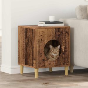 Macska Ház Antik Fa 42,5 x 40 x 53 cm Szerelt Fa