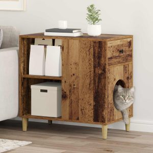Macska Ház Antik Fa 72 x 42,5 x 70 cm Szerelt Fa