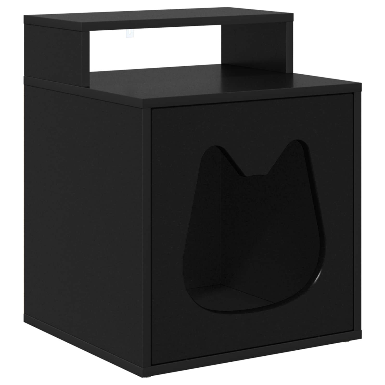 Macska Ház Fekete 42,5 x 40 x 53,5 cm Szerelt Fa - Image 2