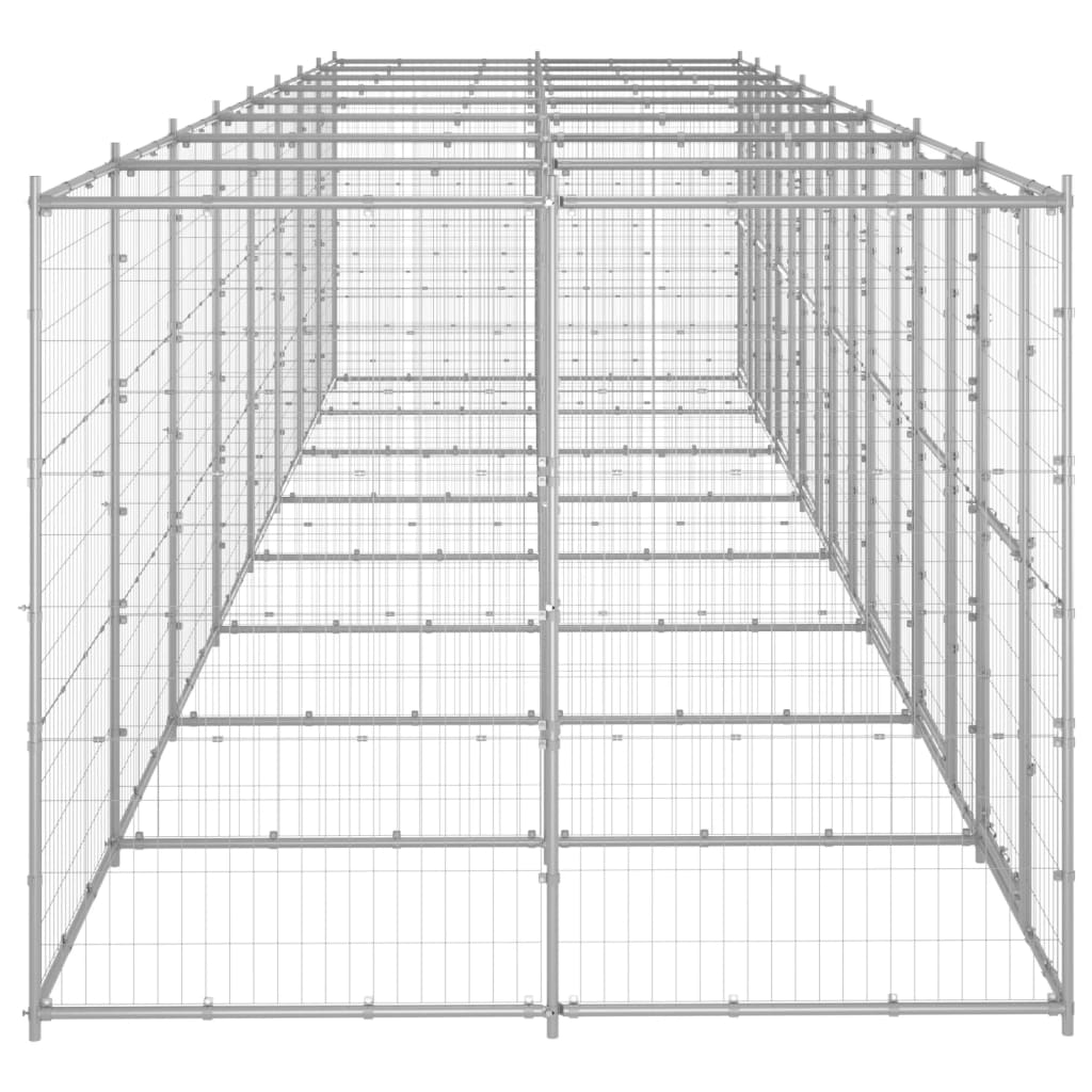 Kültéri horganyozott acél kutyakennel 19,36 m² - Image 4