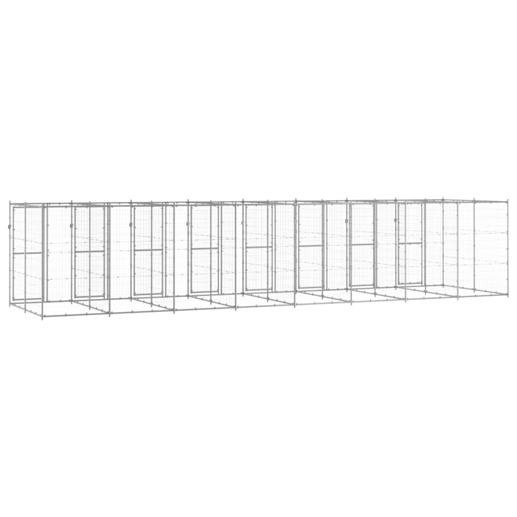 Kültéri horganyozott acél kutyakennel 19,36 m² - Image 3