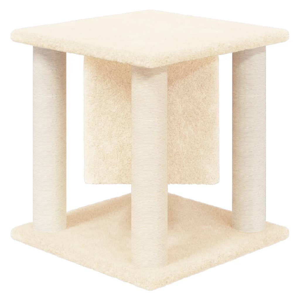 Krémszínű macskabútor szizál kaparófákkal 37 cm - Image 4
