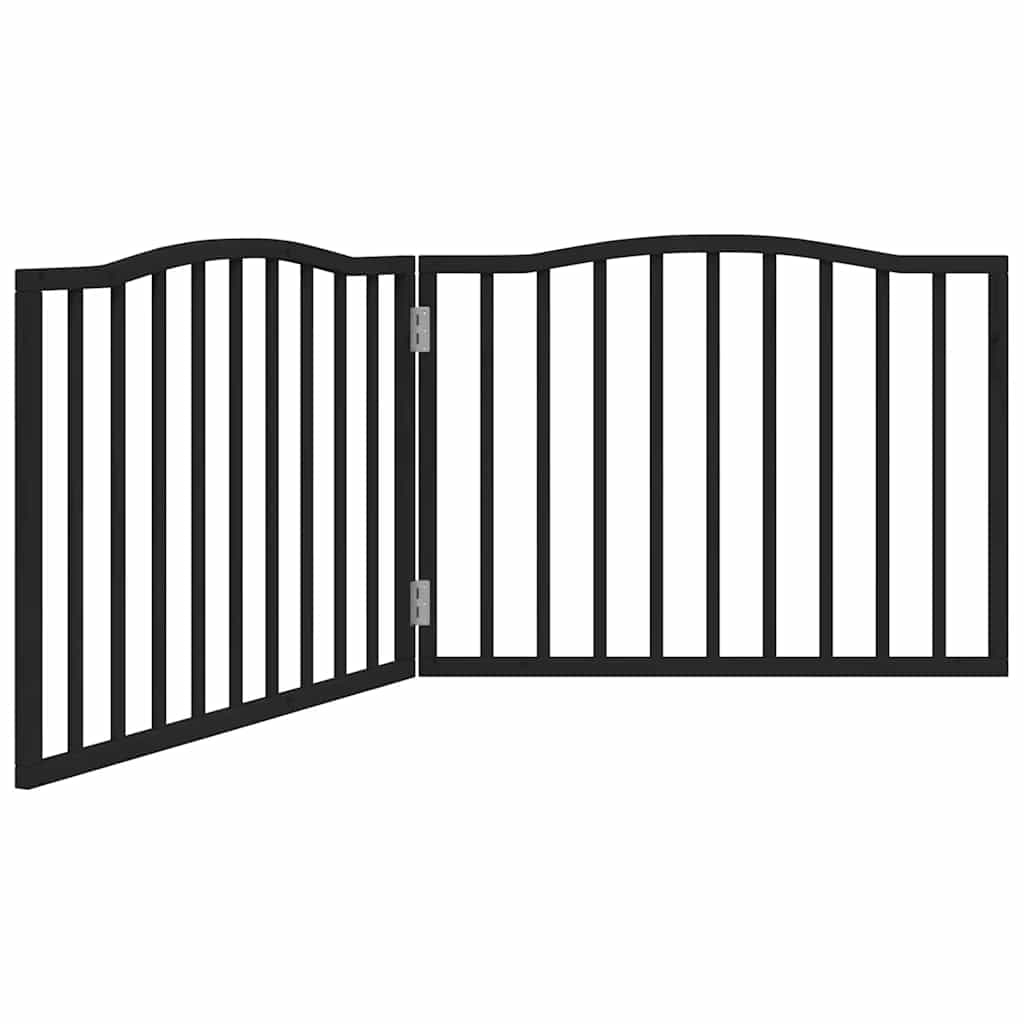 Fekete nyárfa 2 paneles összecsukható kutyakapu 160 cm - Image 2