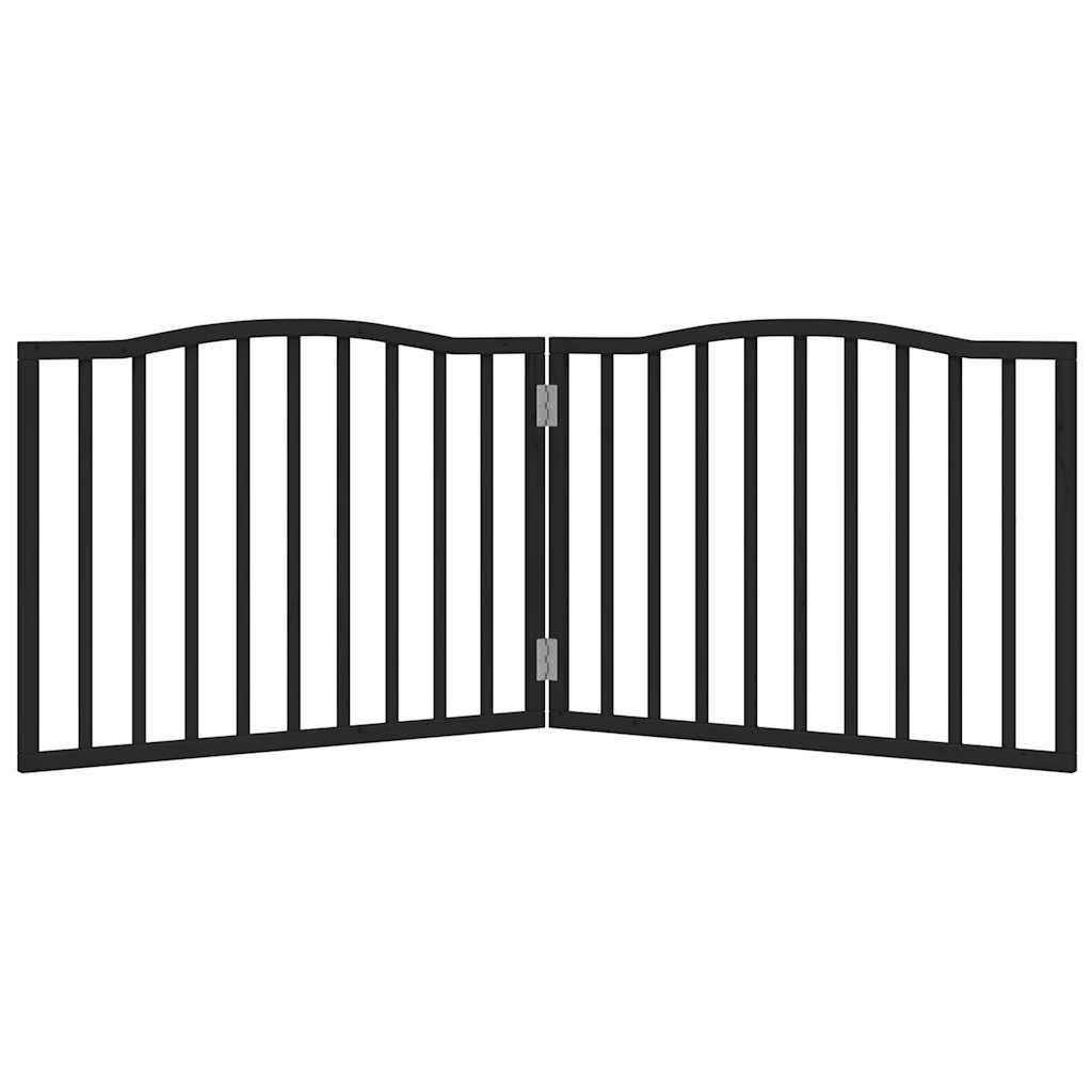 Fekete nyárfa 2 paneles összecsukható kutyakapu 160 cm - Image 3