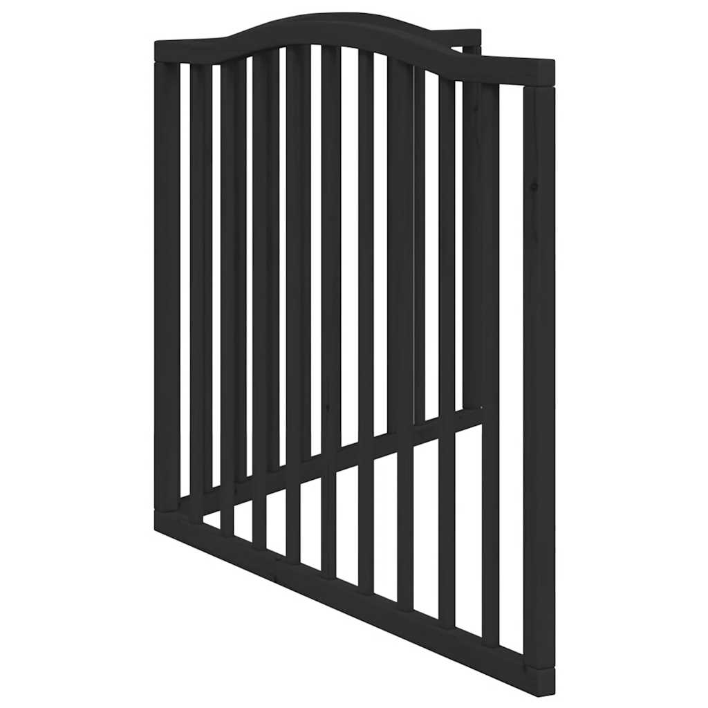 Fekete nyárfa 2 paneles összecsukható kutyakapu 160 cm - Image 5