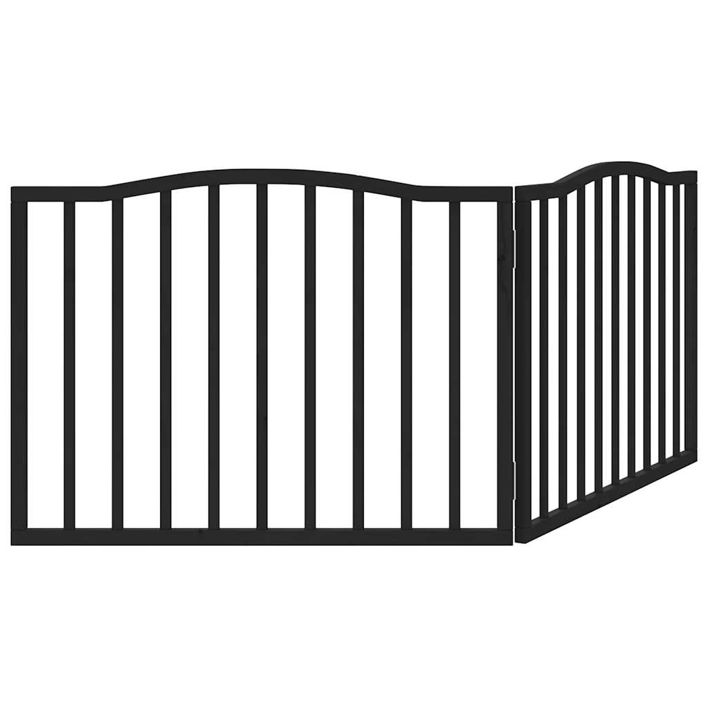Fekete nyárfa 2 paneles összecsukható kutyakapu 160 cm - Image 4