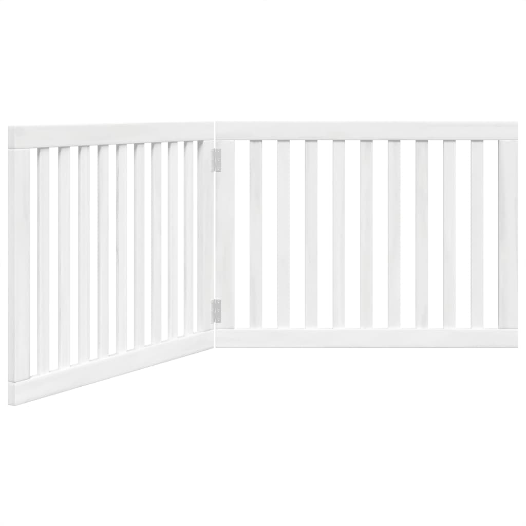Fehér nyárfa 2 paneles összecsukható kutyakapu 160 cm - Image 2