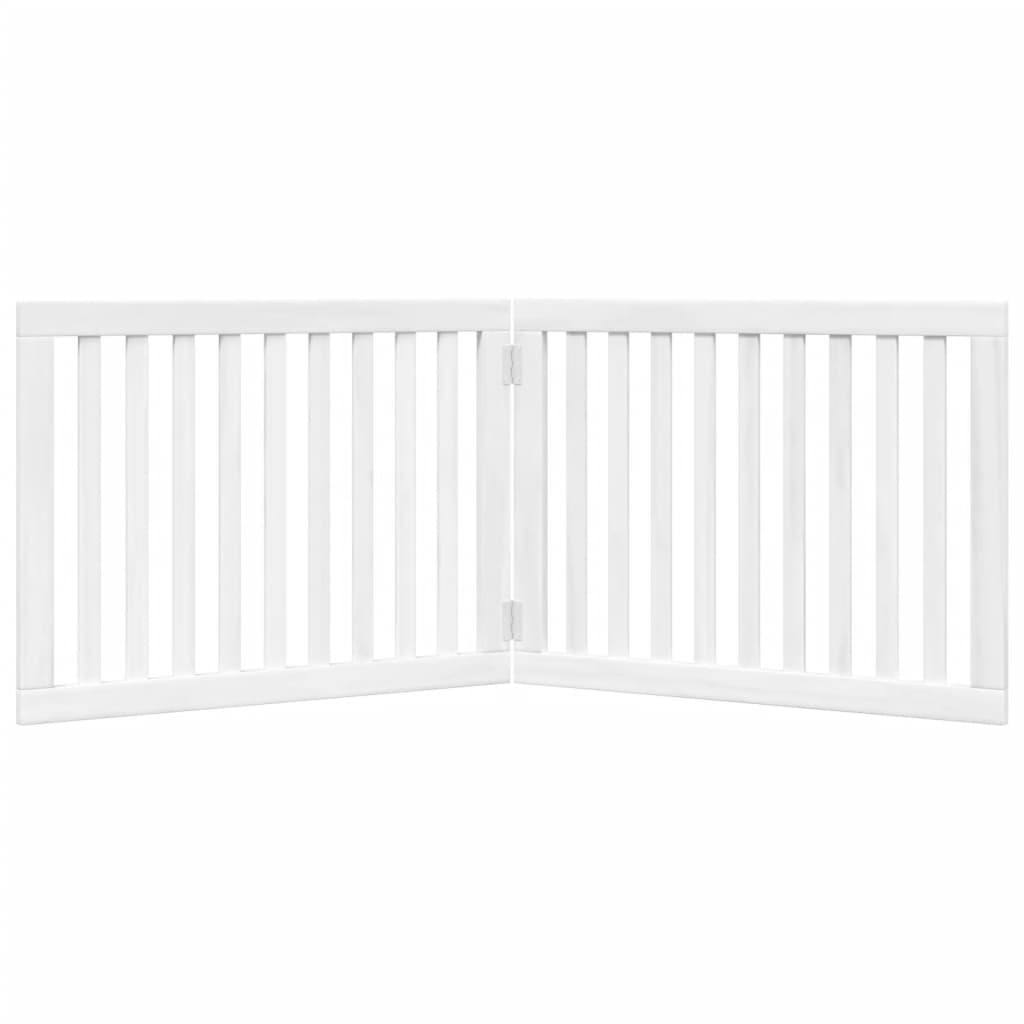 Fehér nyárfa 2 paneles összecsukható kutyakapu 160 cm - Image 4