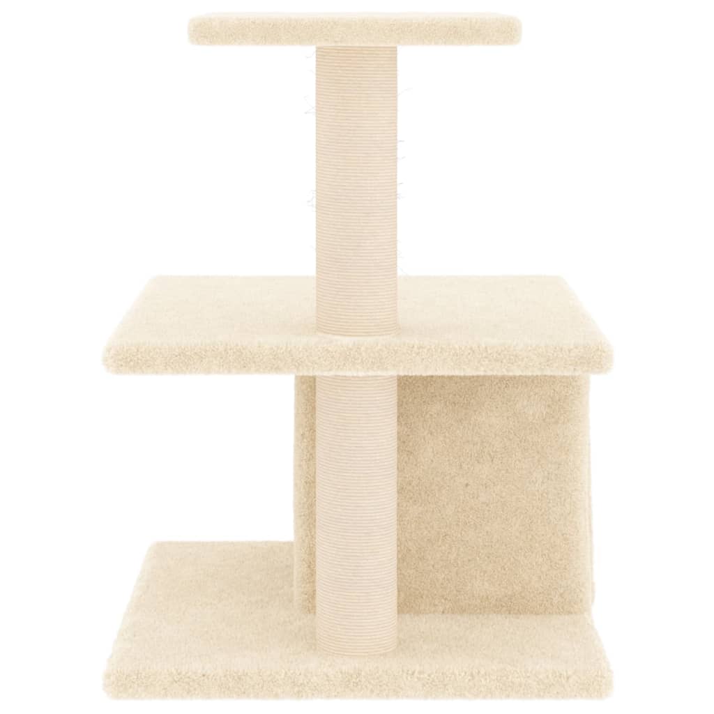 Krémszínű macskabútor szizál kaparófákkal 48 cm - Image 5