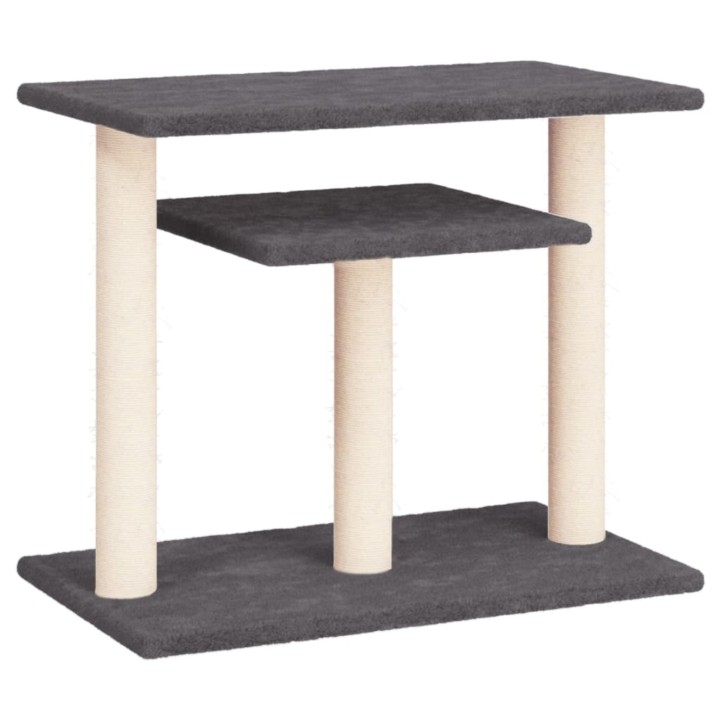 Sötétszürke macskakaparófa emelvényekkel 62,5 cm - Image 2