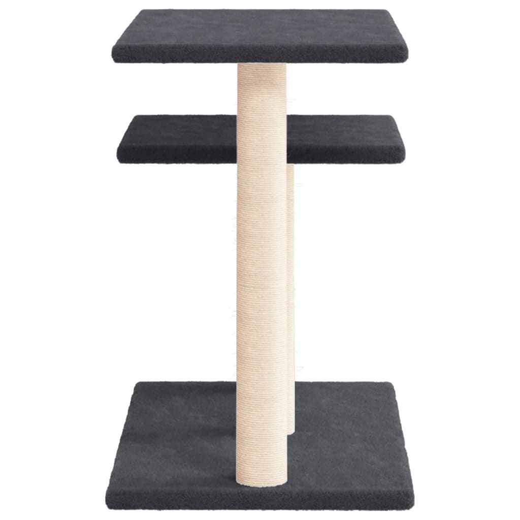 Sötétszürke macskakaparófa emelvényekkel 62,5 cm - Image 4