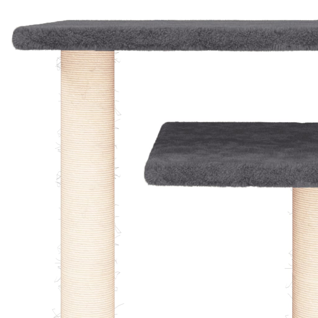 Sötétszürke macskakaparófa emelvényekkel 62,5 cm - Image 5