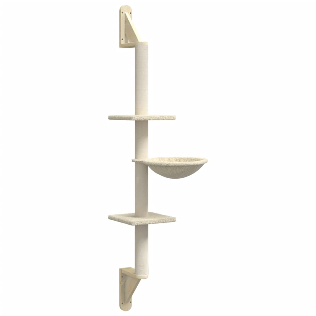 Krémszínű falra szerelhető kaparófa 142,5 cm - Image 2