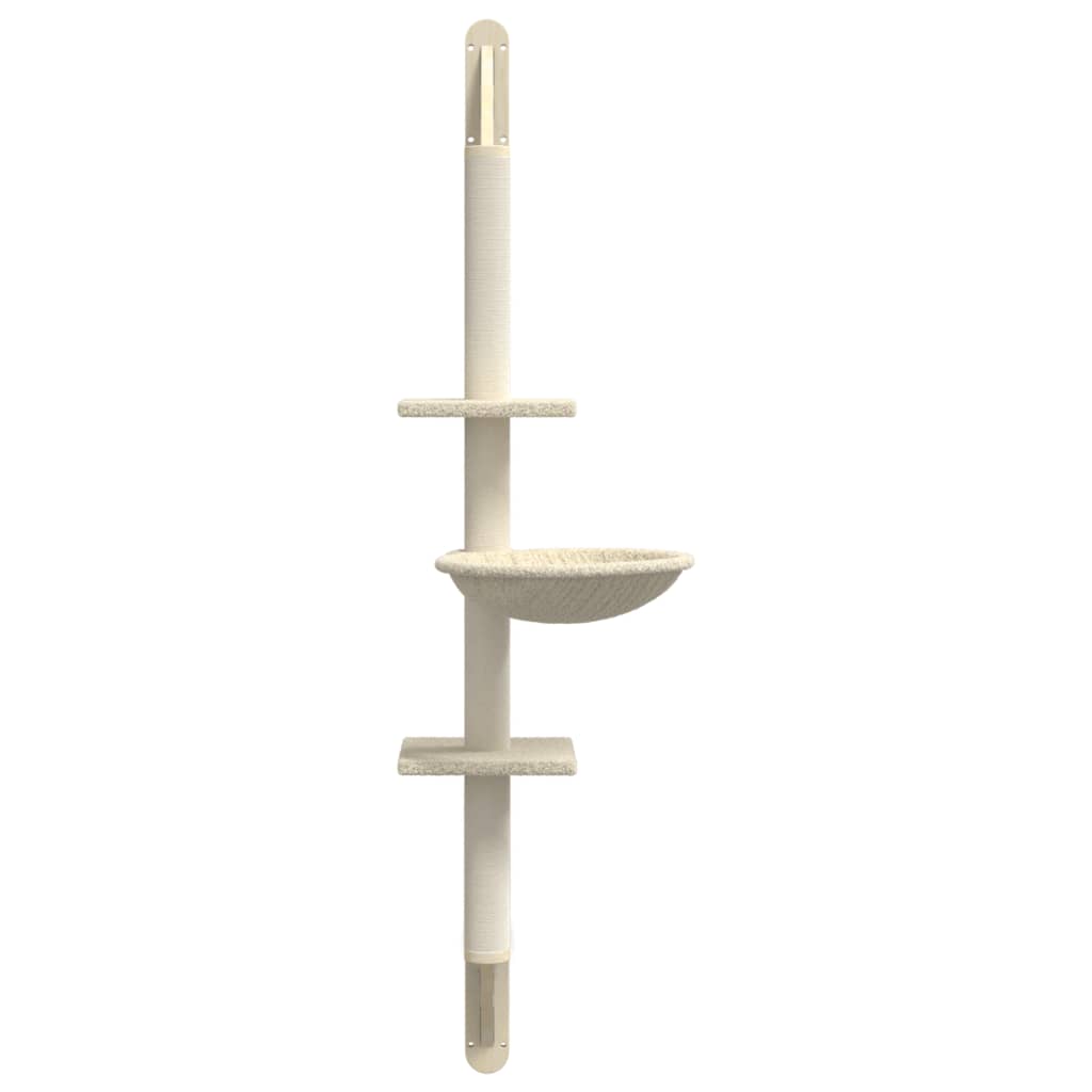 Krémszínű falra szerelhető kaparófa 142,5 cm - Image 4