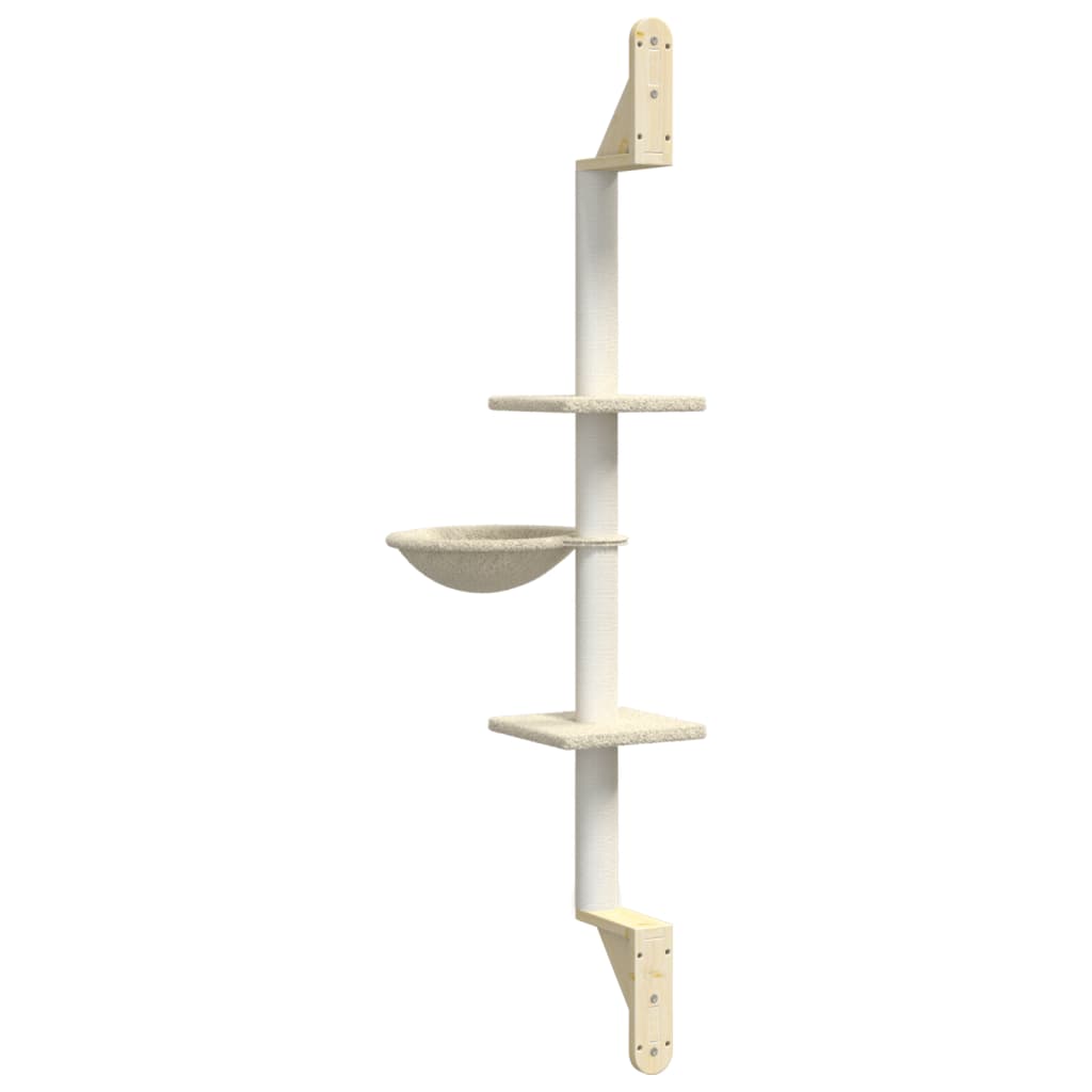 Krémszínű falra szerelhető kaparófa 142,5 cm - Image 5
