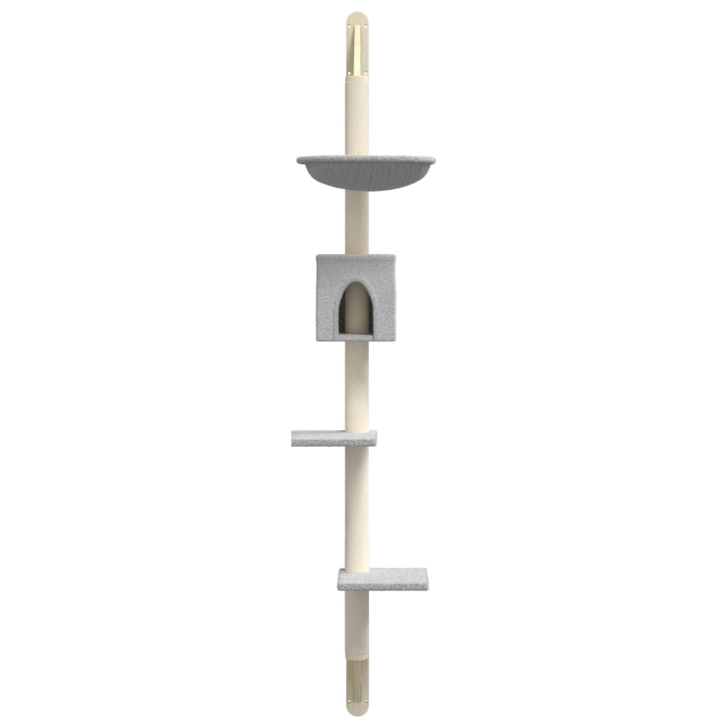 Világosszürke falra szerelhető kaparófa 187 cm - Image 4
