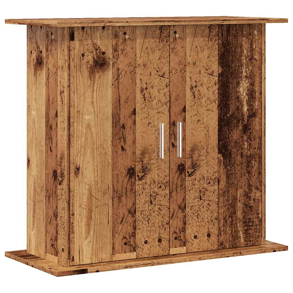 Antik fa színű szerelt fa akváriumállvány 81x36x73 cm - Image 2
