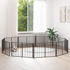 Kutya Kapu 10 db Fekete 100 x 60 cm Horganyzott Acél