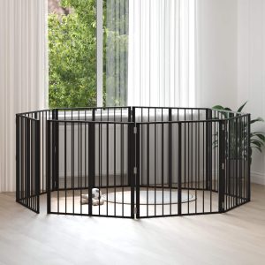 Kutya Kapu 8 db Fekete 80 x 80 cm Horganyzott Acél