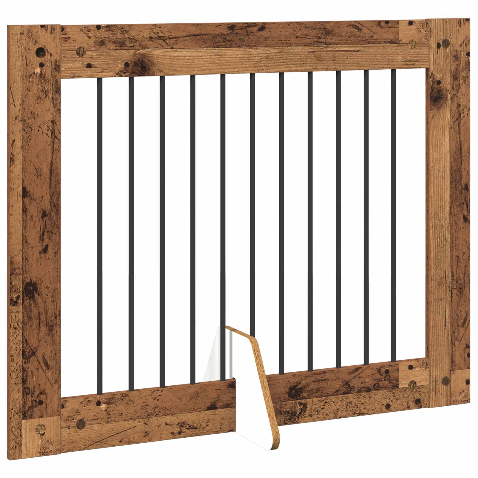 Összecsukható kutyakerítés állványokkal 4 db Antik Fa 401 cm - Image 3