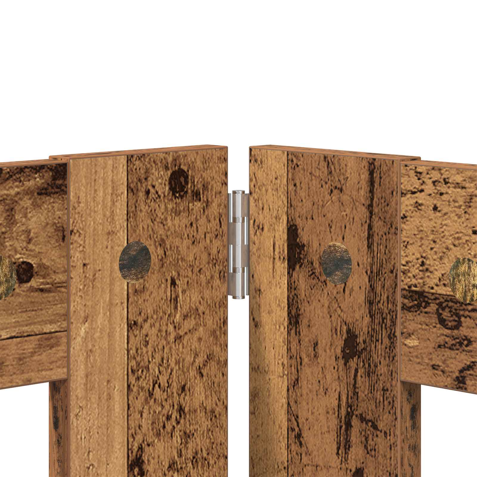 Összecsukható kutyakerítés állványokkal 2 db Antik Fa 160,5 cm - Image 5